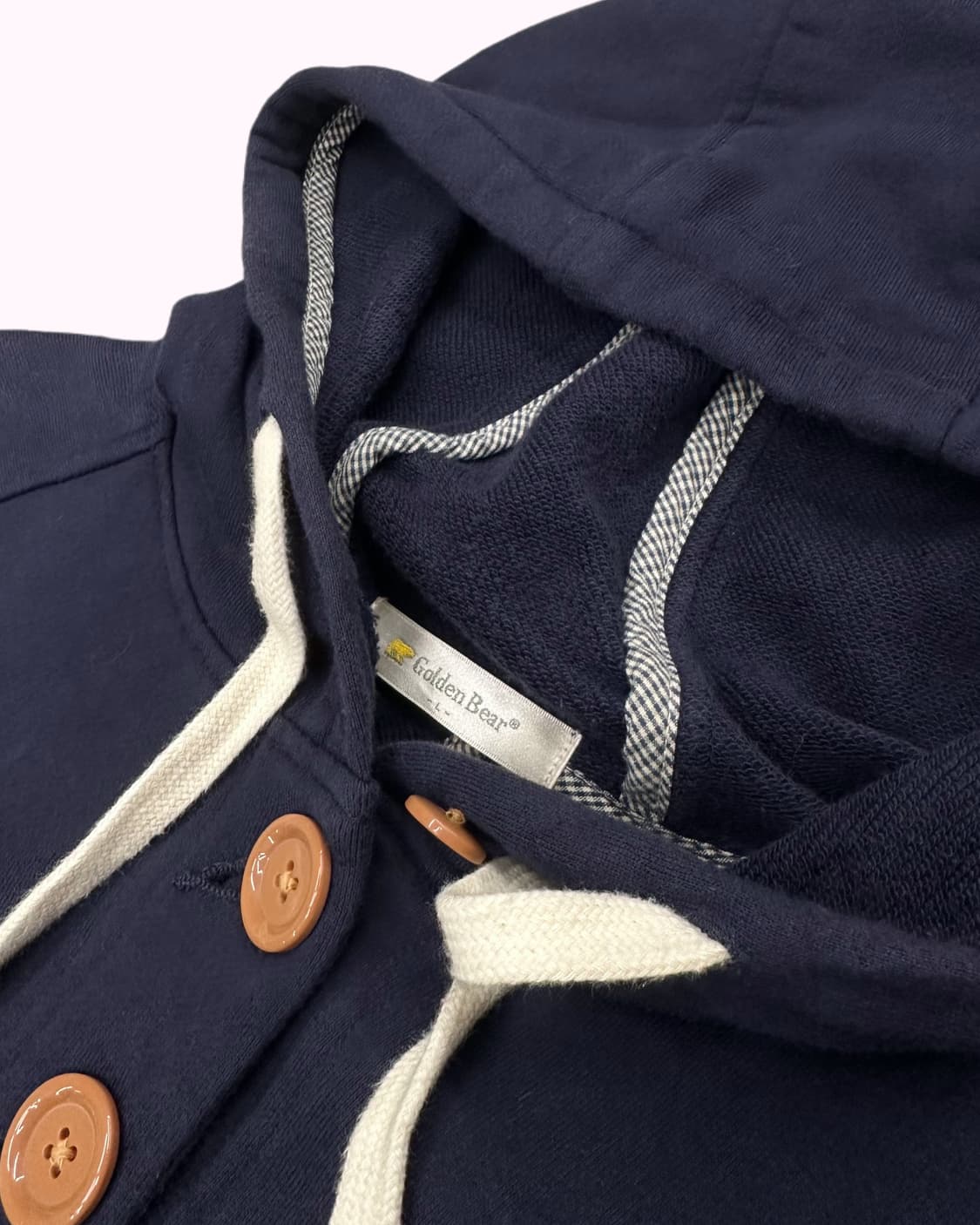 navy button sweat hood jacket 상품이미지3