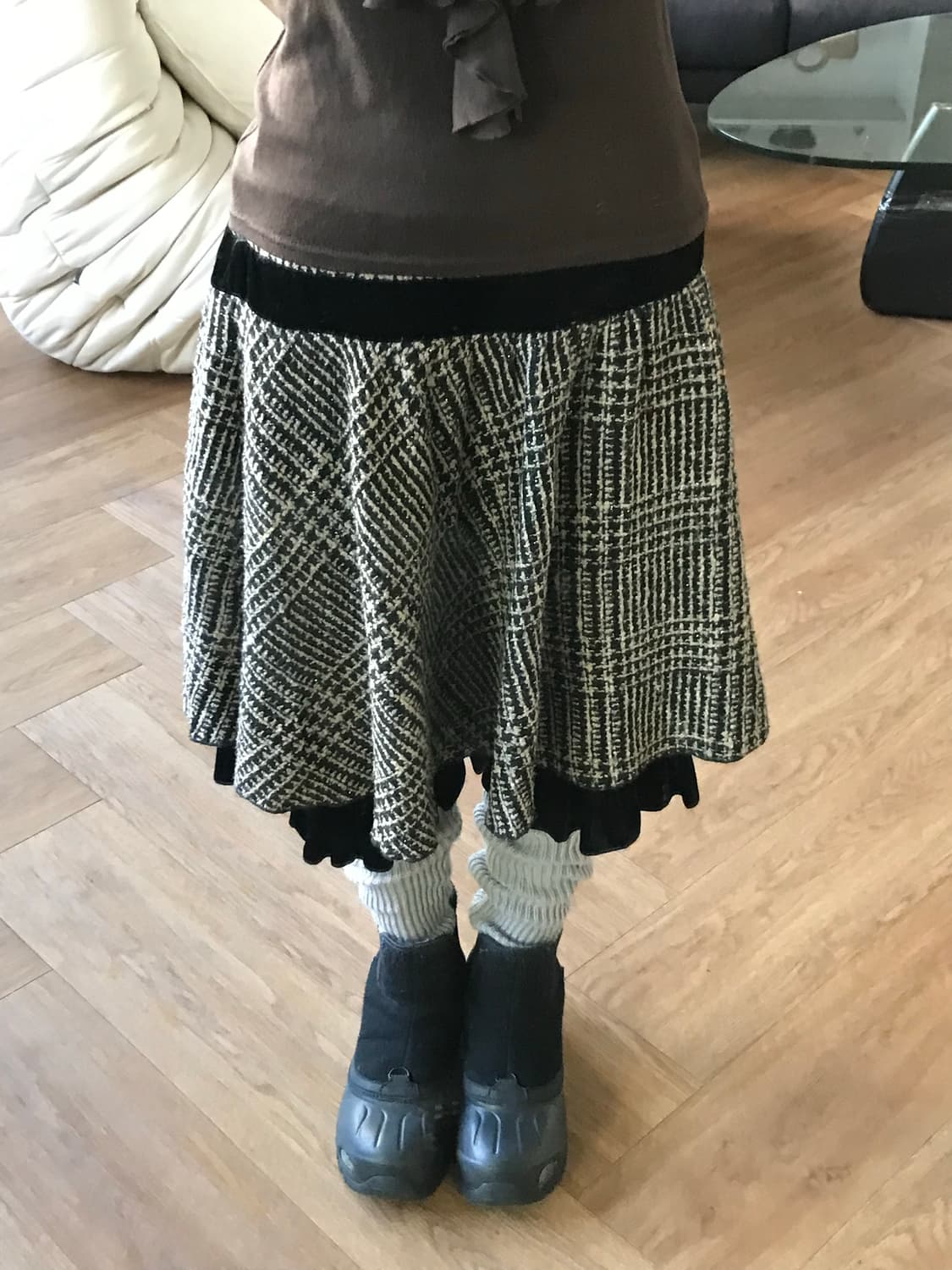 vintage tweed skirt 상품이미지1