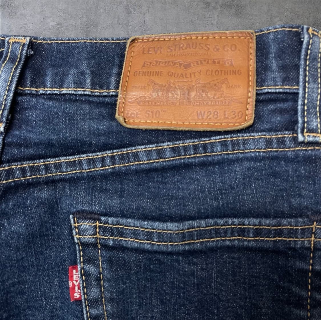 리바이스 Levi's 510 프리미엄 빅E 진청 데님팬츠 W28 L30 상품이미지5