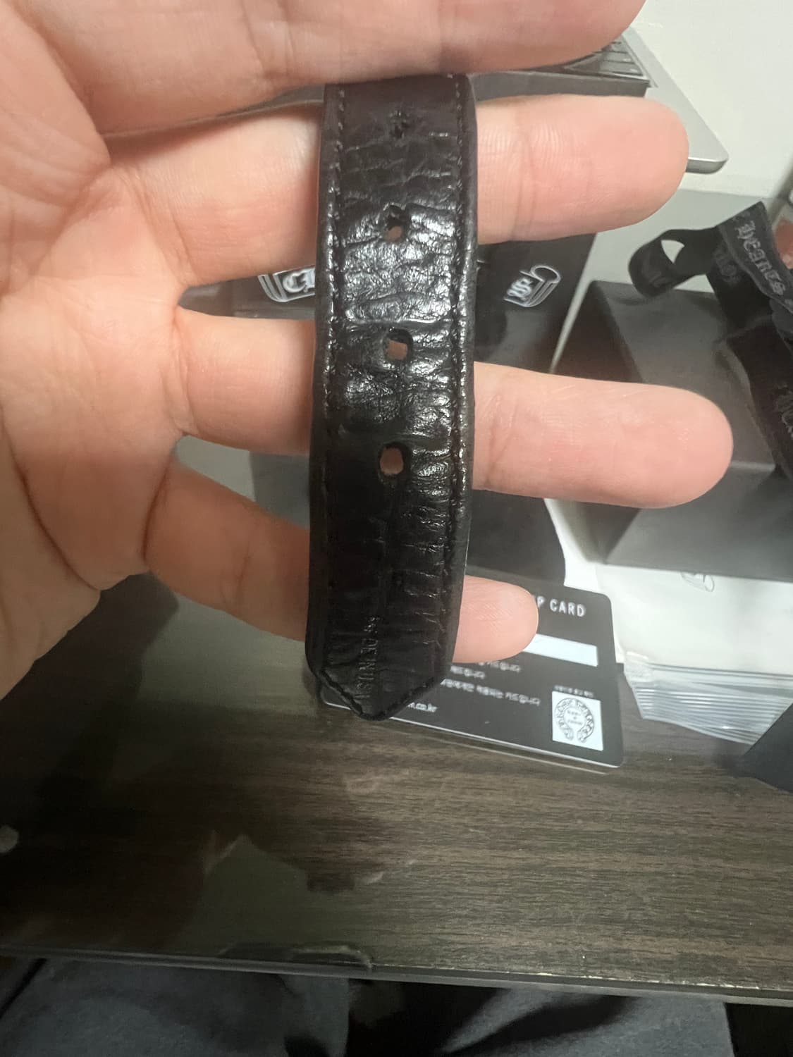 크롬하츠 타이니크로스 레더 팔찌 상품이미지6