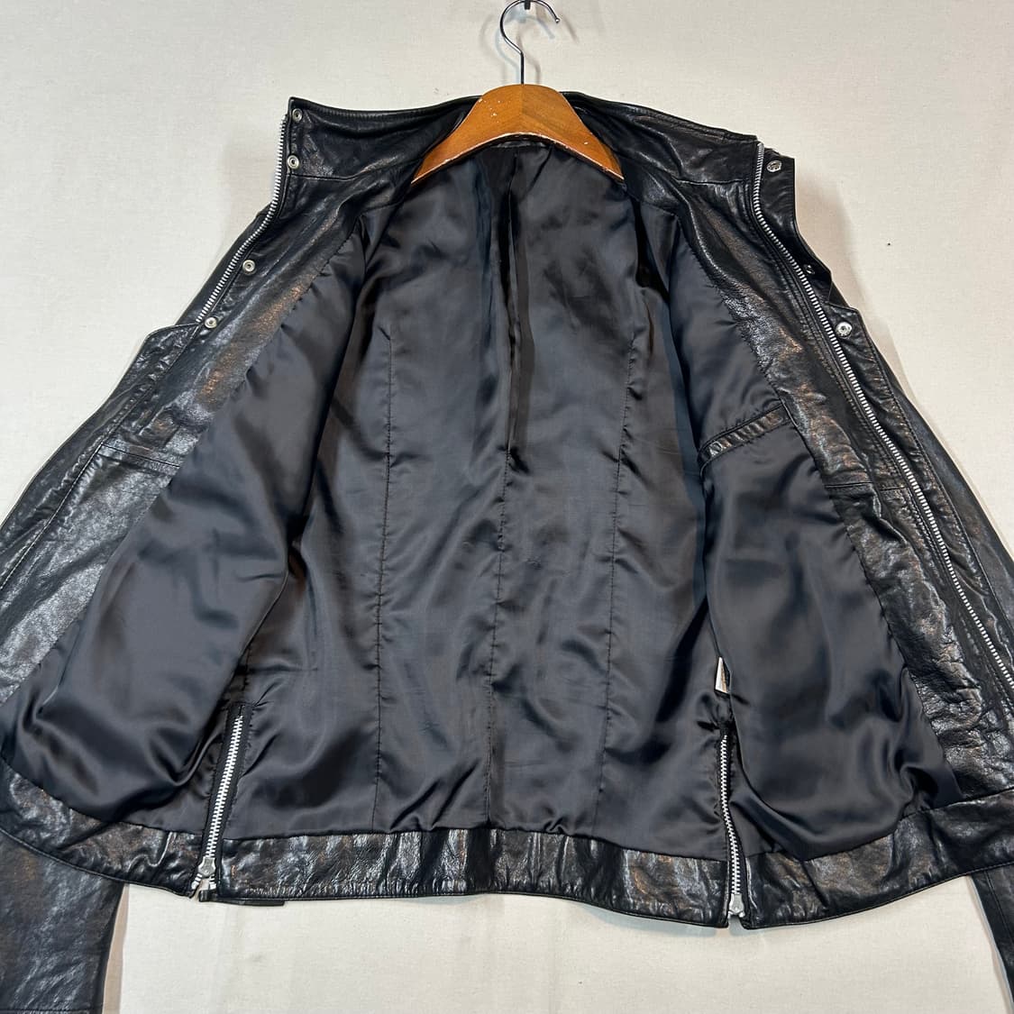 XL) 빈티지 램스킨 양가죽 멀티 포켓 싱글 라이더 자켓 상품이미지6