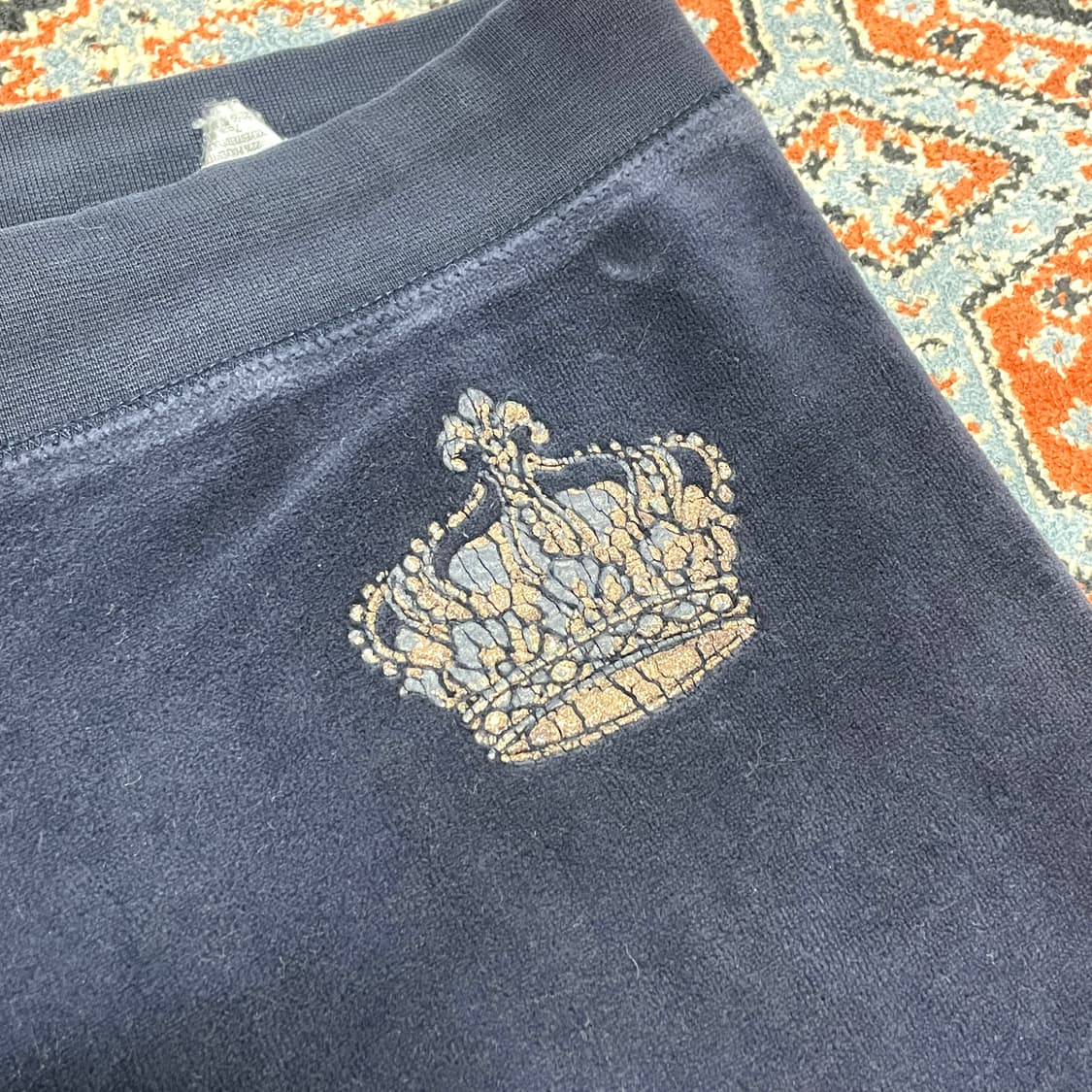 쥬시꾸뛰르 네이비 벨벳 트레이닝팬츠 여성S 상품이미지4