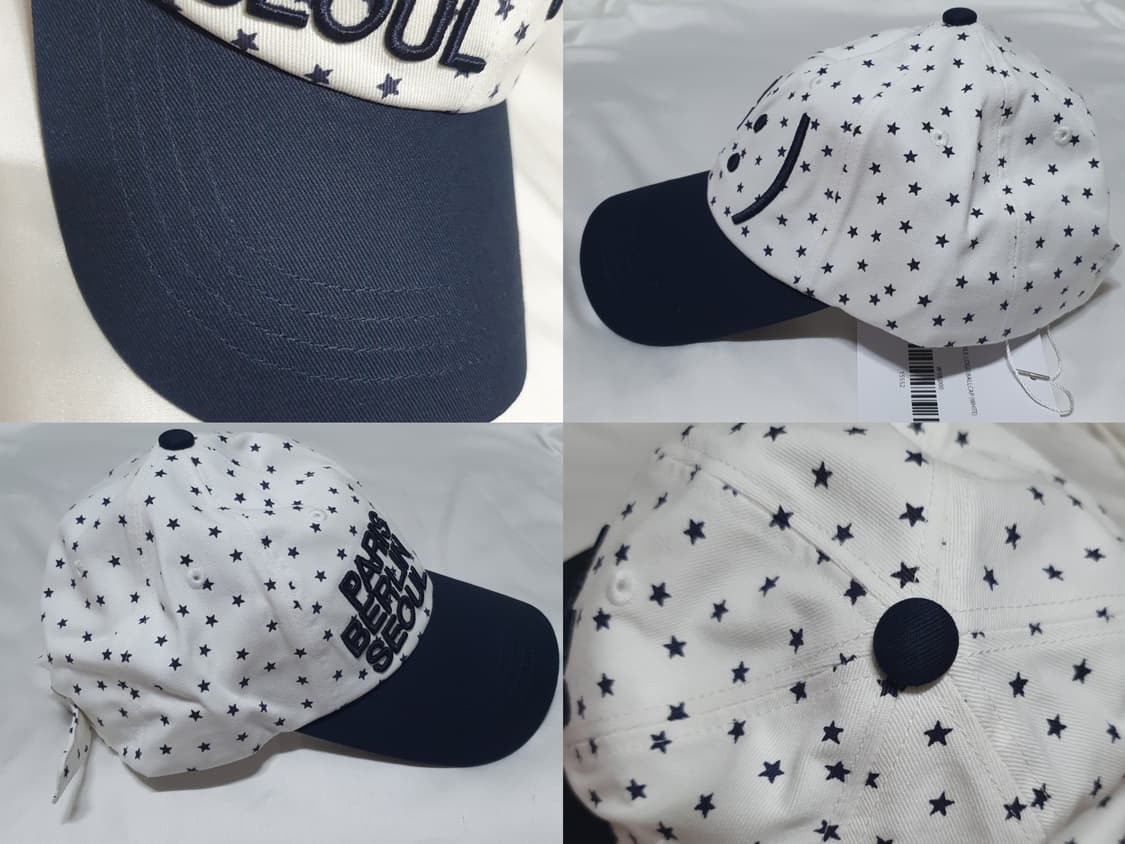 화이트 네이비 스마일 스타 더뮤지엄비지터 모자 볼캡  상품이미지5