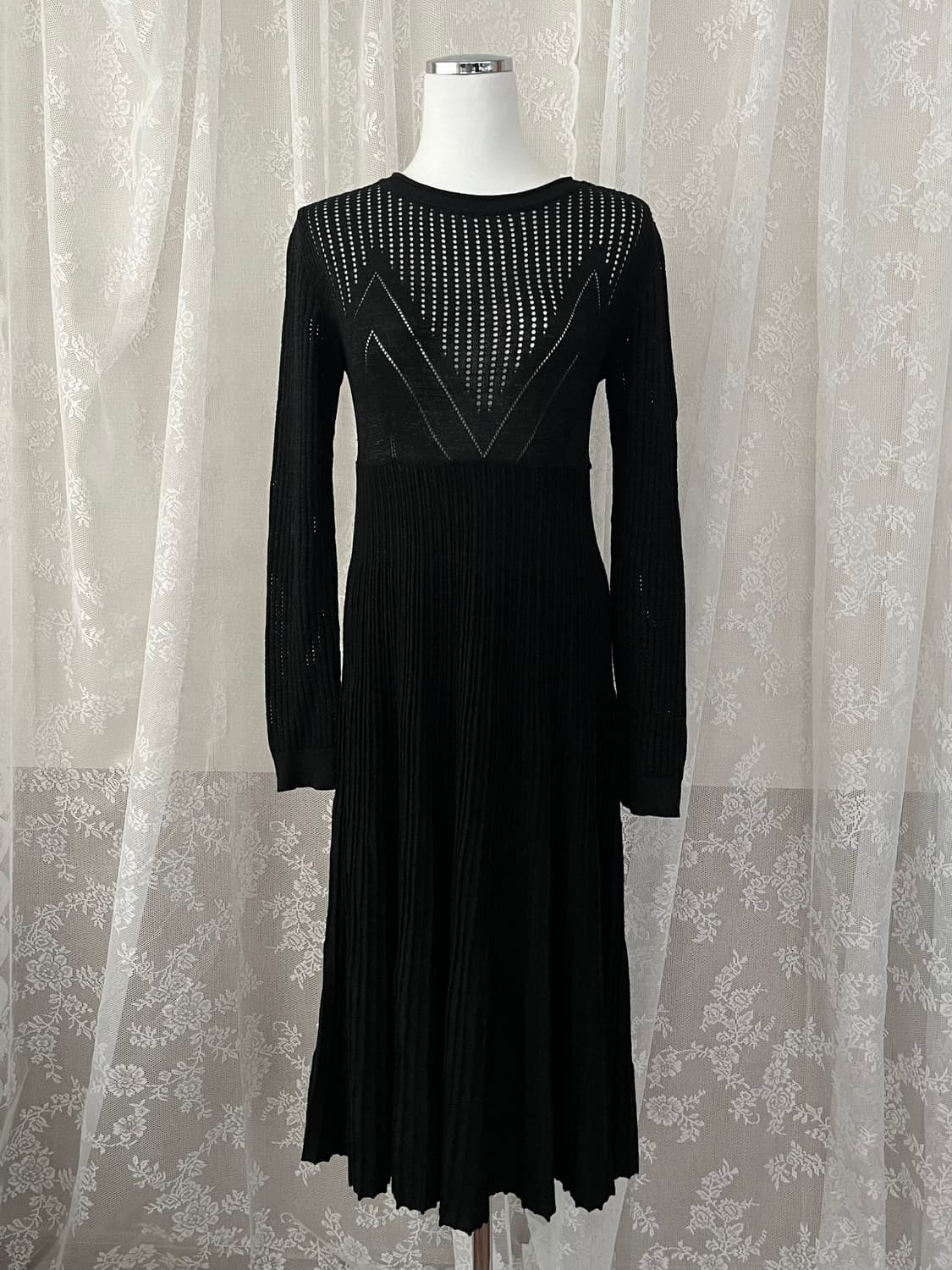 S) 빔바이롤라 니트 롱 원피스 블랙 상품이미지1