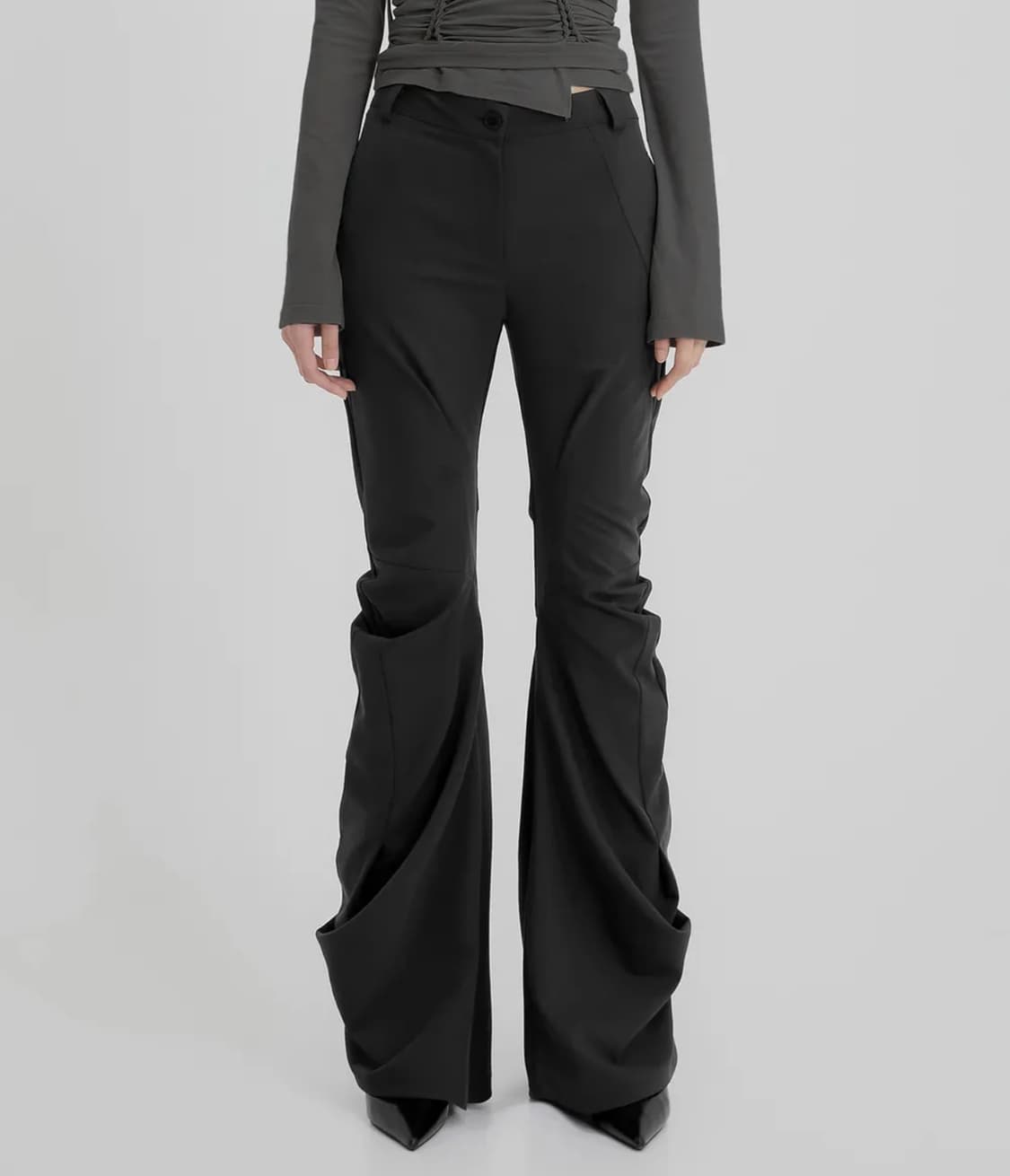 플레어업 Asymmetrical Drape Pants 바지 상품이미지1