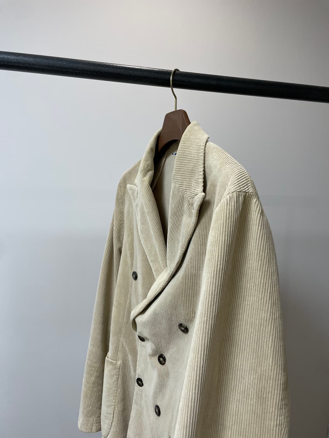 (54) Bagutta 바구따 아이보리 코듀로이 더블 자켓 상품이미지2