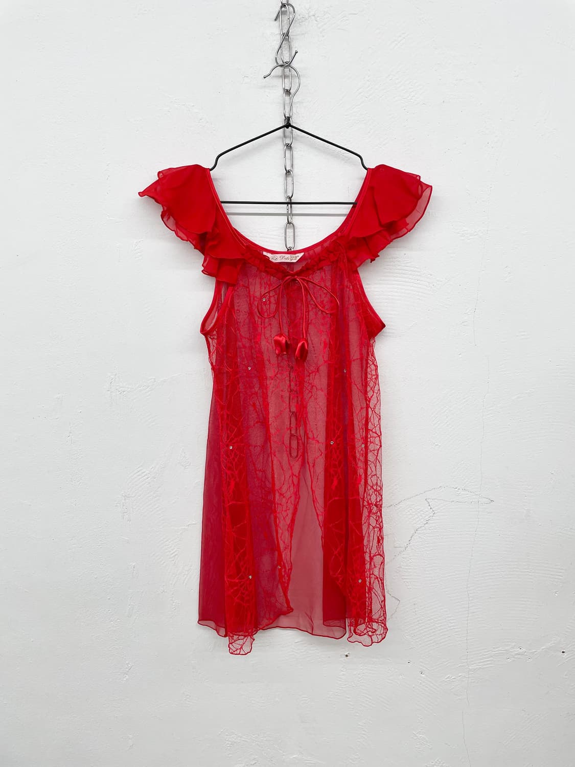 레드 그런지 프릴 슬립 상품이미지4