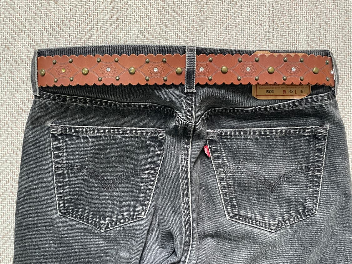 빈티지 보헤미안 플라워 스터드 벨트 상품이미지5