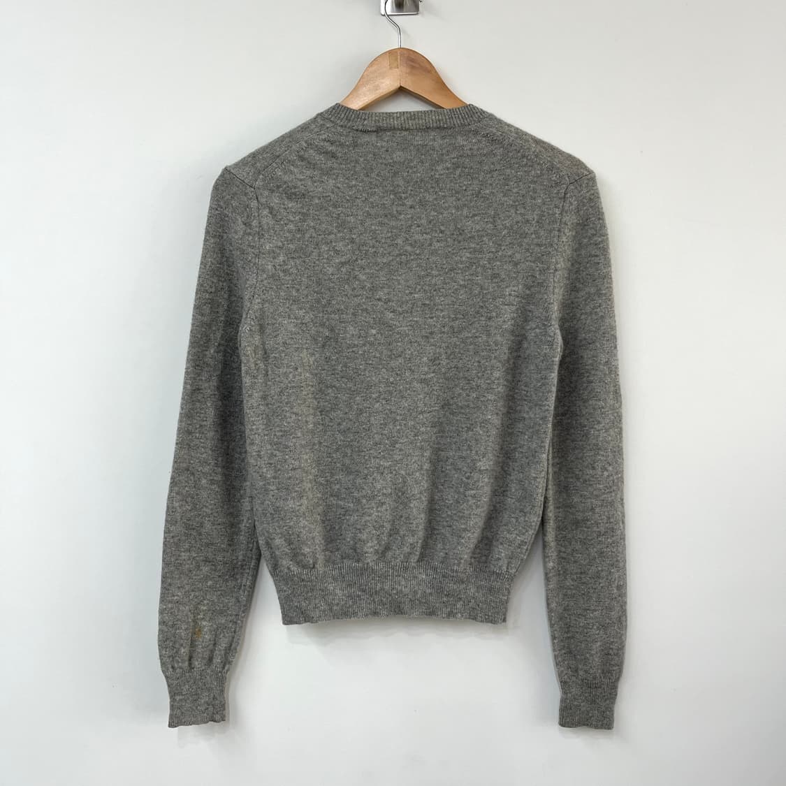 꼼데가르송 플레이 블랙 하트 그레이 울 가디건 상품이미지3