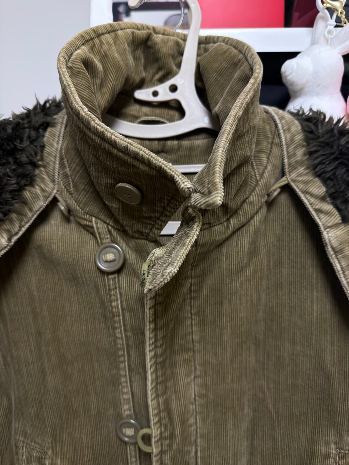 라코스테 코듀로이 후드코트 상품이미지3