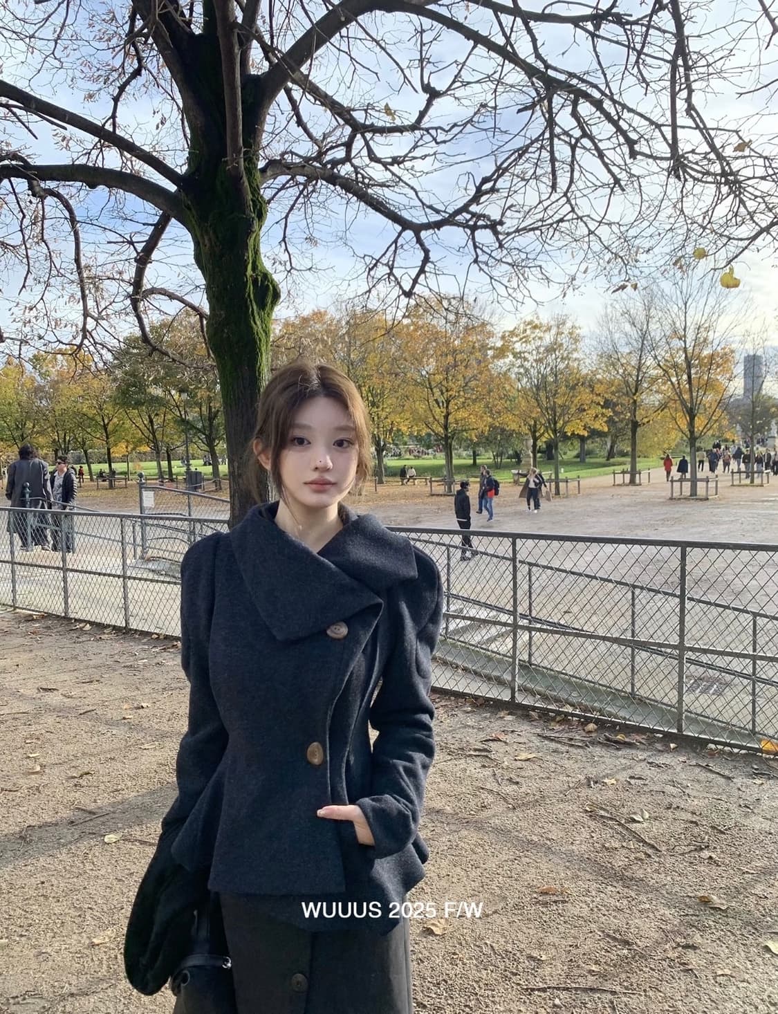 Wuuus 블랙 플레어 자켓 코트 비비안웨스트우드st 장원영 코트 상품이미지3