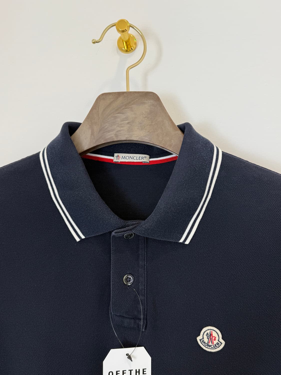 몽클레어 카라 반팔티 네이비 상품이미지2