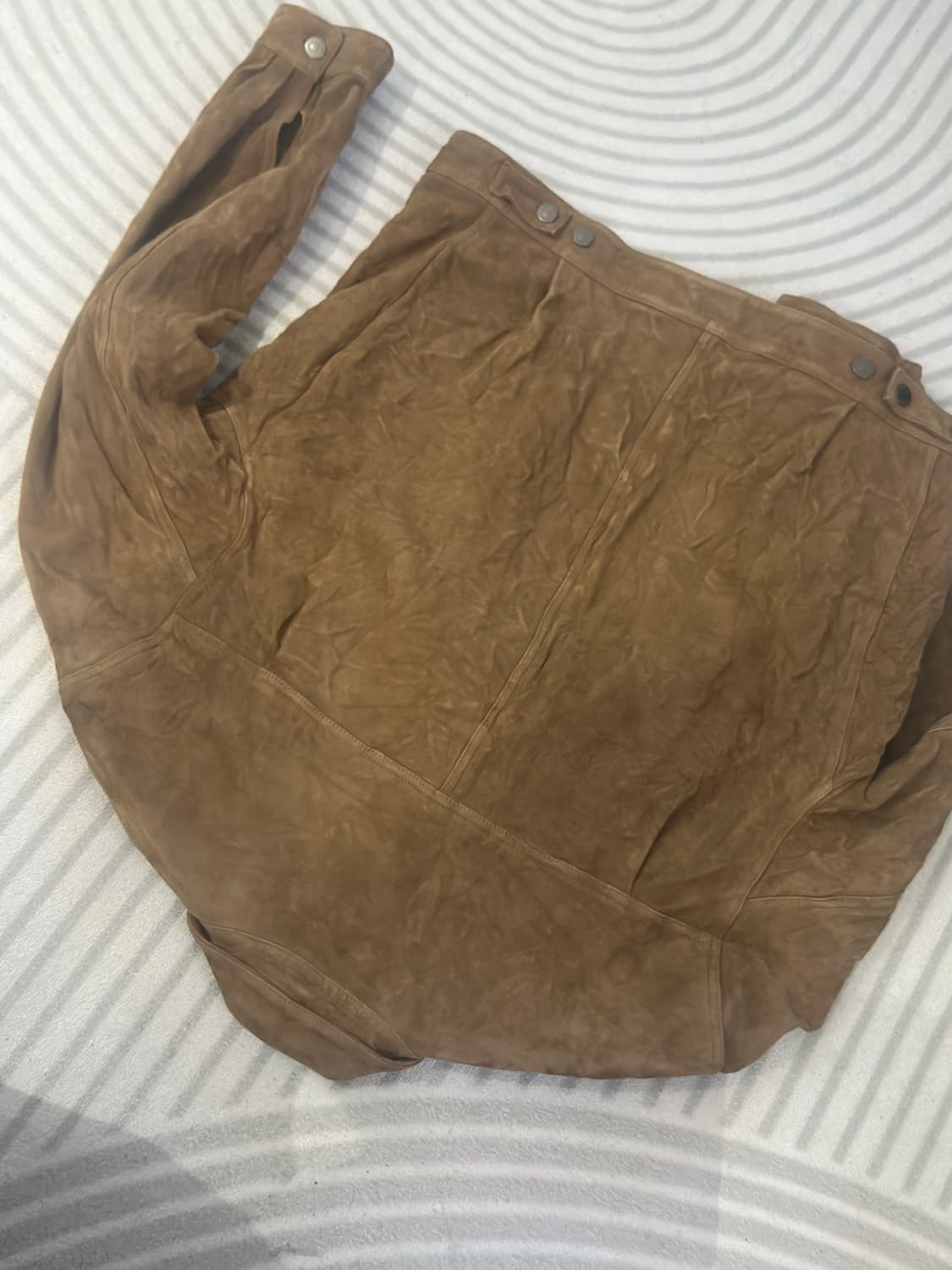 [m] 아트 이프 액츠 워시드 스웨이드 트러커 레더 자켓 상품이미지8