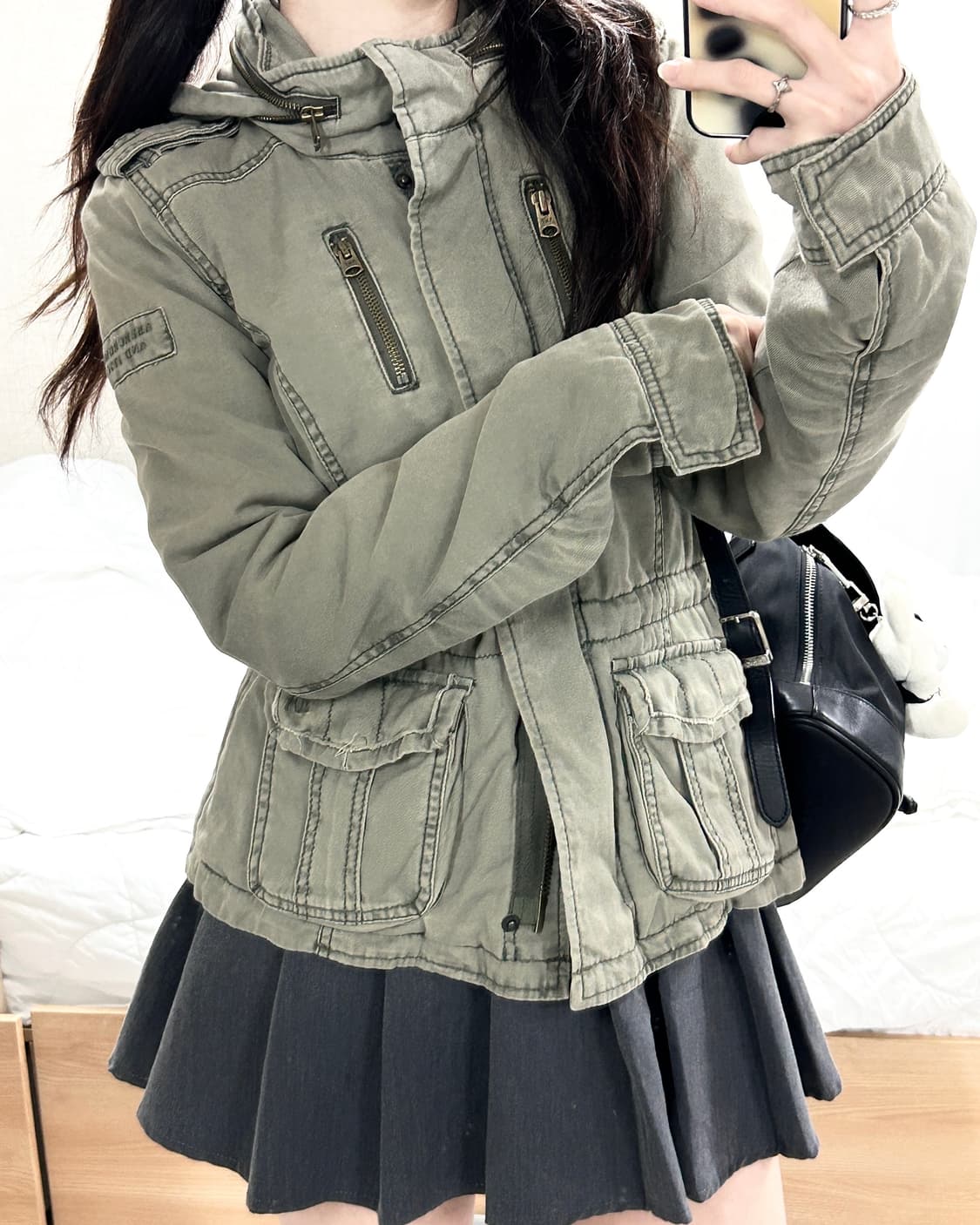 아베크롬비 순록 카키 투웨이 자켓 상품이미지1