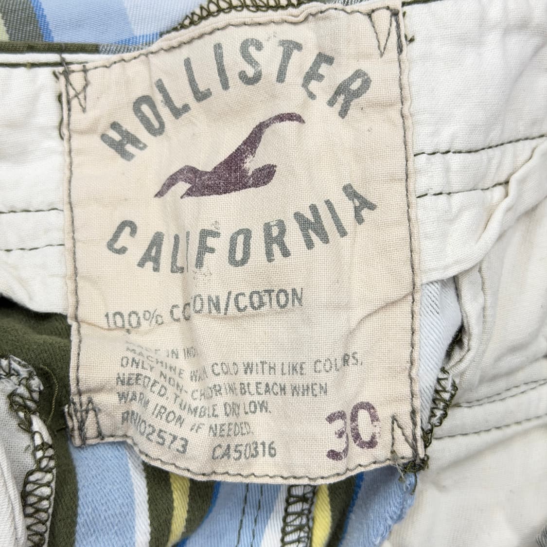 홀리스터 빈티지 Y2K 체크 카고 포켓 반바지 30 상품이미지4