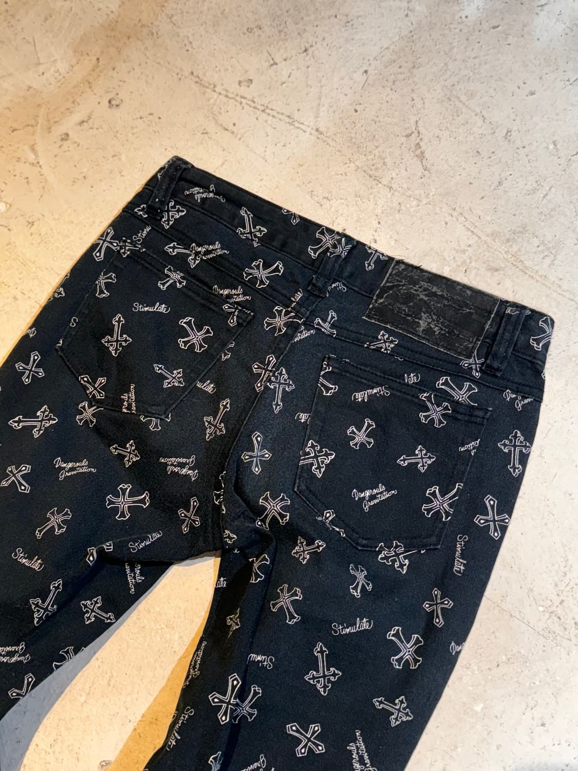 크로스 패턴 스키니진 상품이미지5