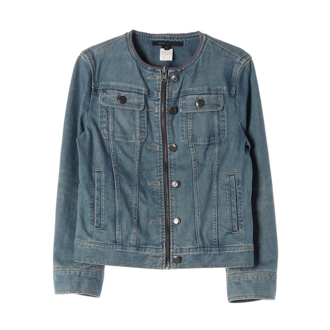 마크 제이콥스 아카이브 노카라 집업 데님 자켓 L 상품이미지1