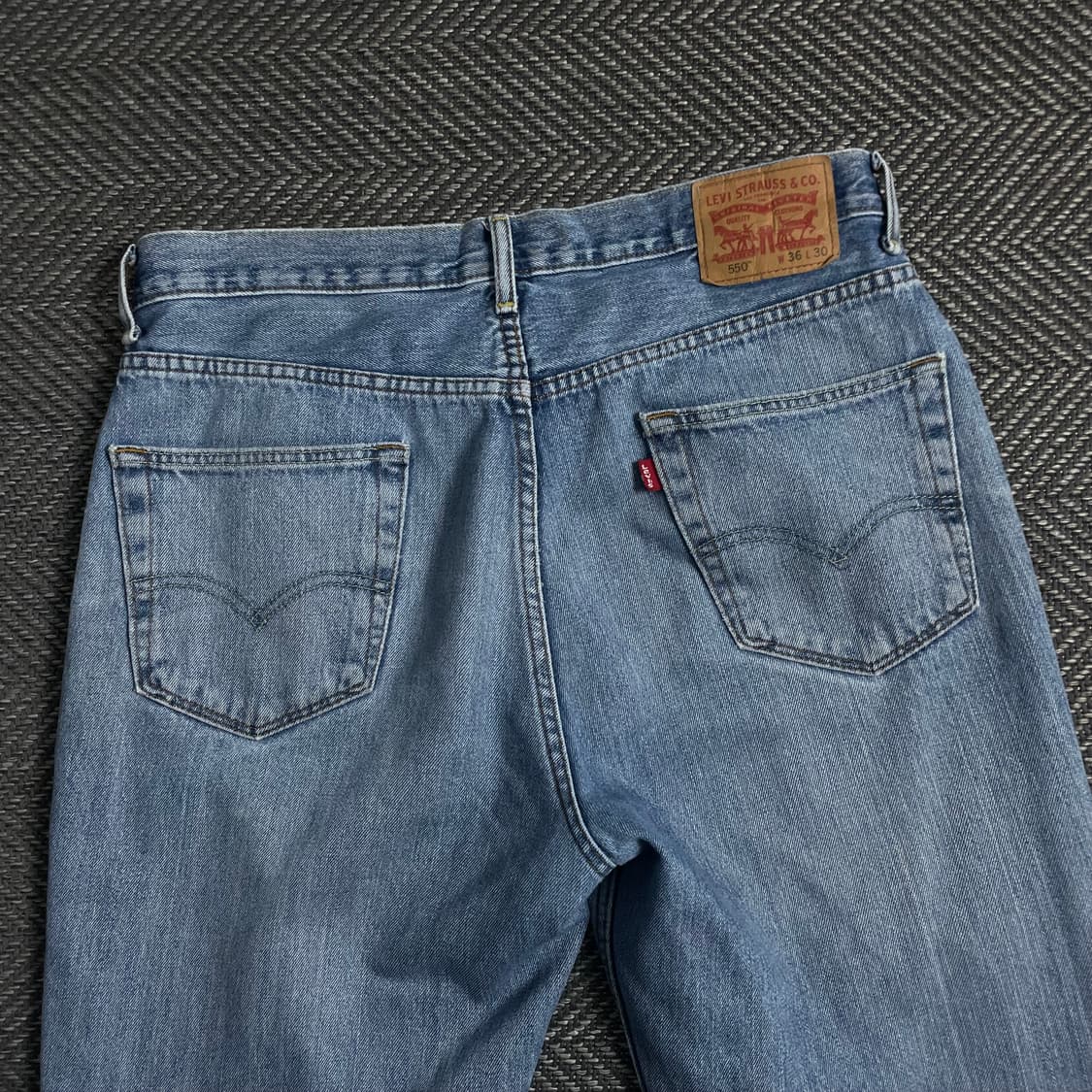 90s USA 리바이스 550 릴렉스 핏 연청 데님 팬츠y 4380 상품이미지6