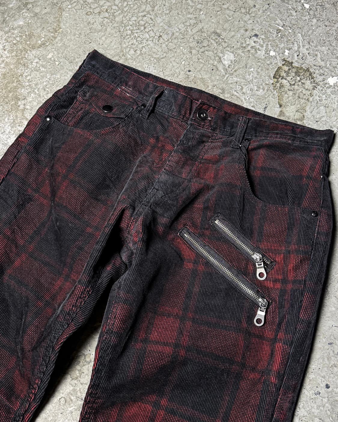 Red Tartan Zip Detail Pants 상품이미지7