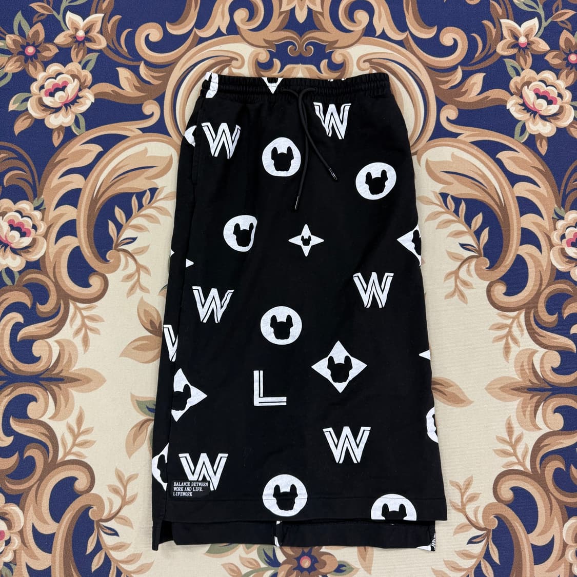 (F)라이프워크 Lifework 멀티라도그램 롱스커트(블랙) 상품이미지1