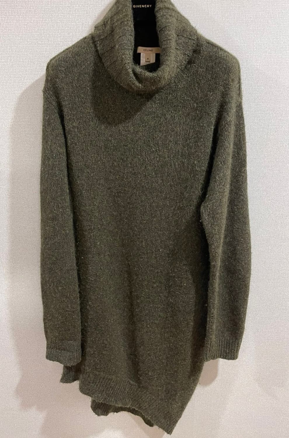 올드 셀린느 피비파일로 celine 캐시미어원피스 터틀넥 카키 원피스 상품이미지5