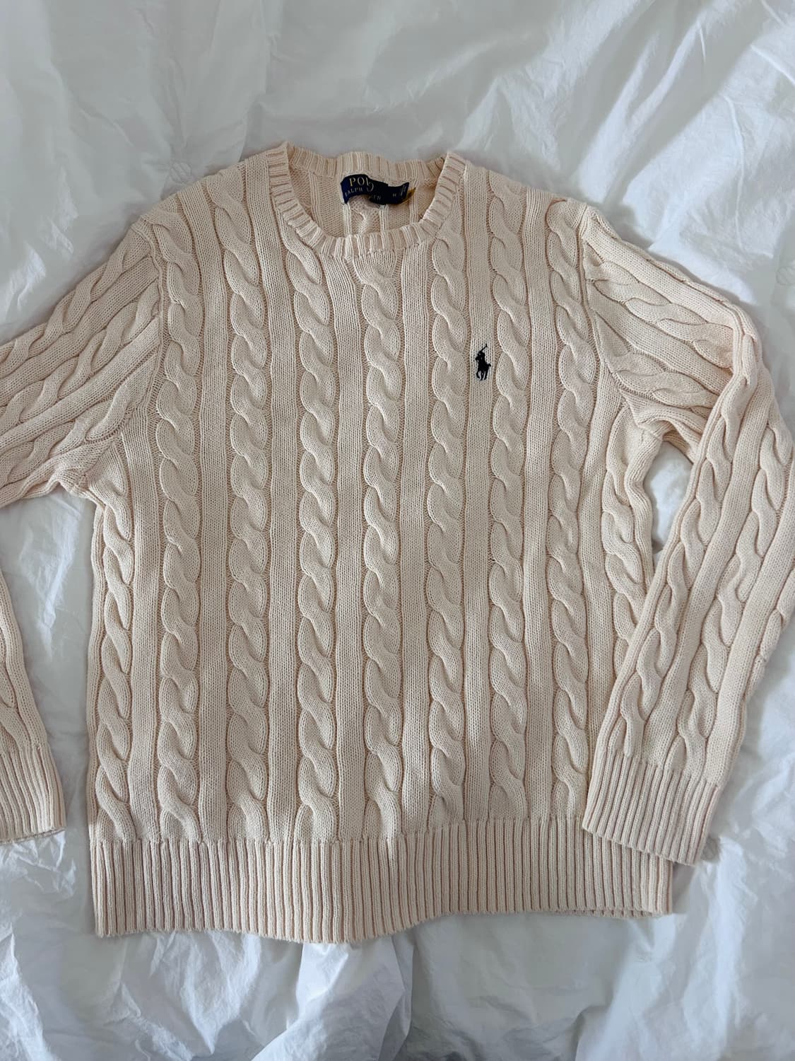 폴로 랄프로렌 아이보리 꽈배기 니트 상품이미지1