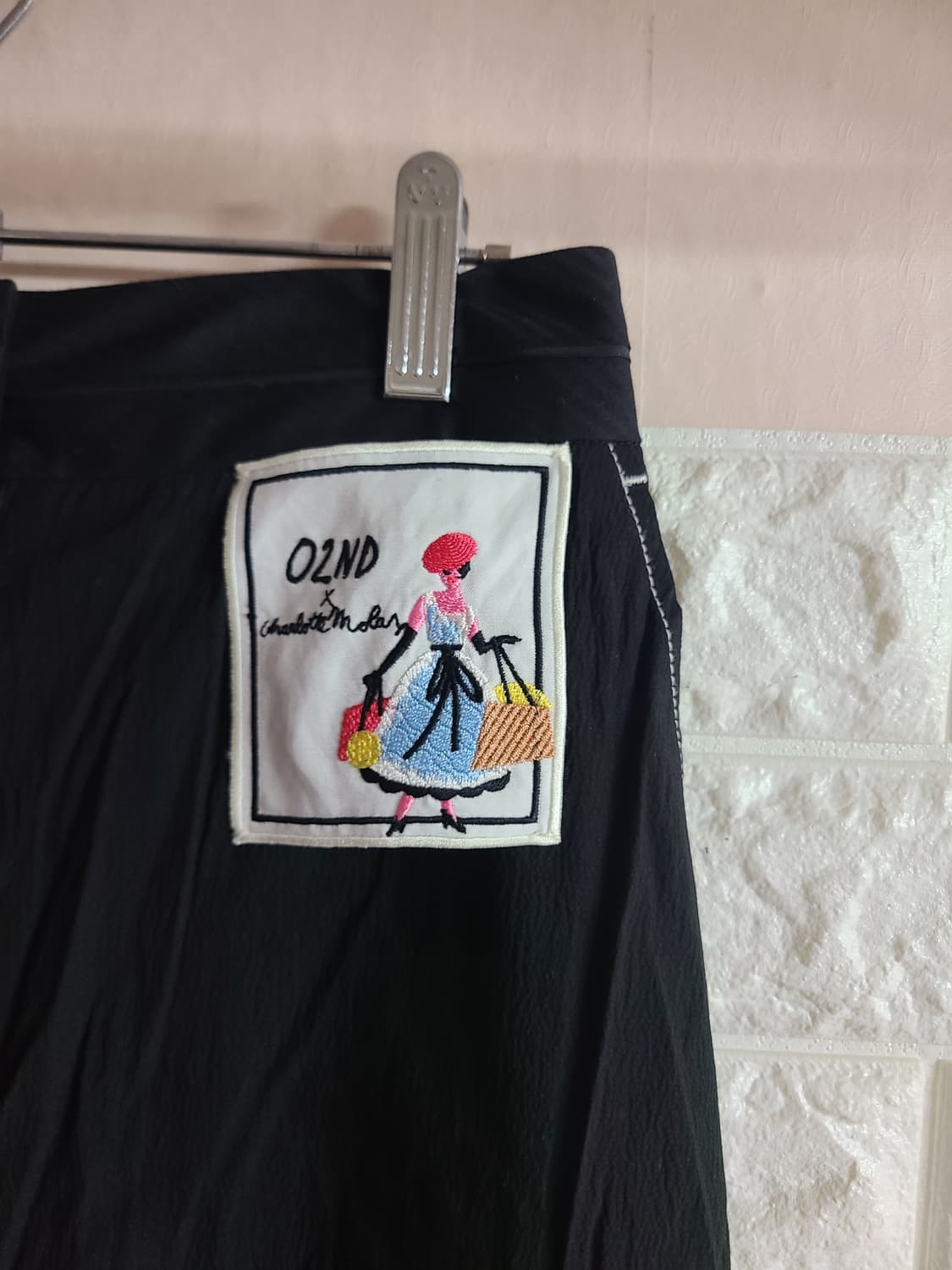 O'2nd x Charlotte Molas 블랙 카고 롱 스커트(s) 상품이미지2