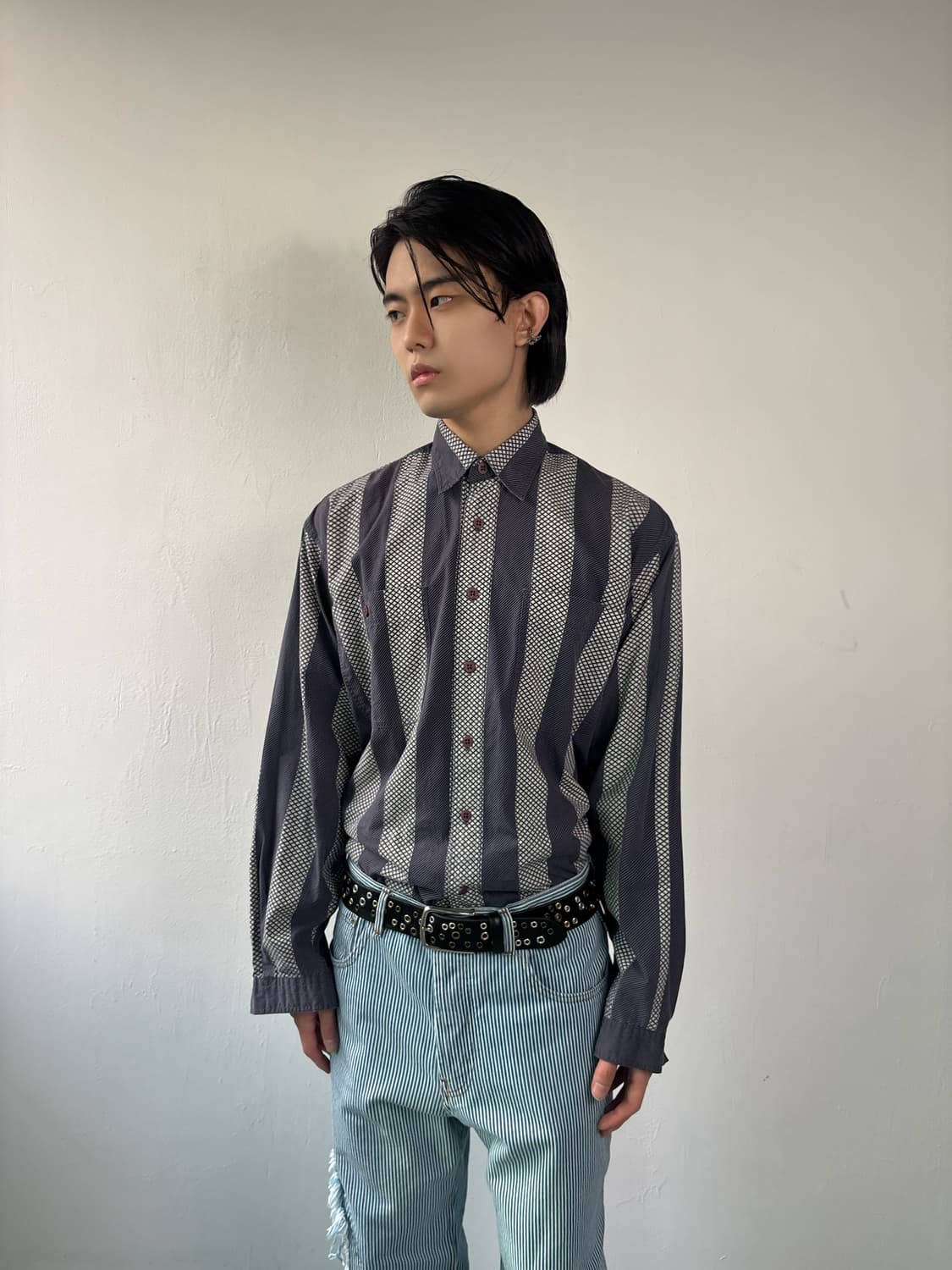 아르마니 80‘s 멀티 체크 셔츠 상품이미지1