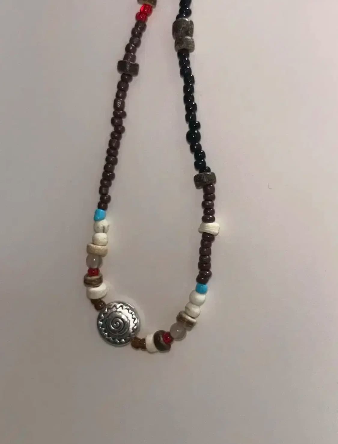 빈티지 비즈 태양 목걸이 / wood sun necklace 상품이미지3