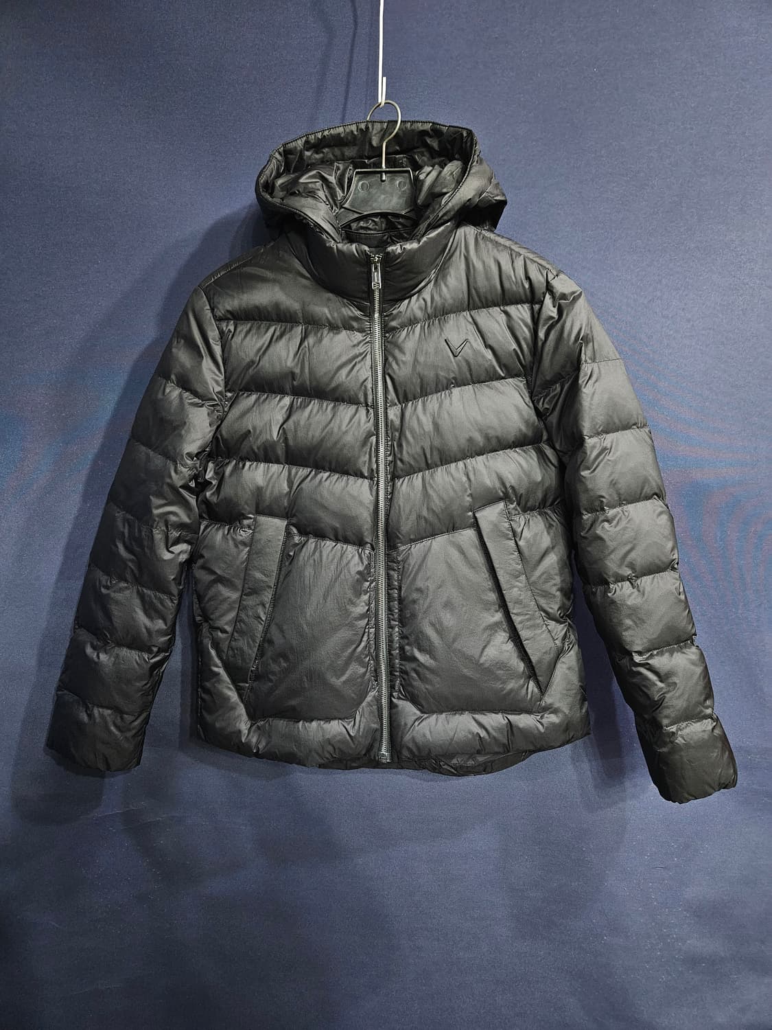 캘러웨이 블랙컬러 남성 100 골프 구스다운 후드패딩  상품이미지1