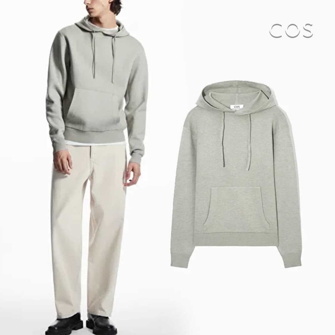 XL) 코스 COS 남성 드로스트링 니트 후드 상품이미지10