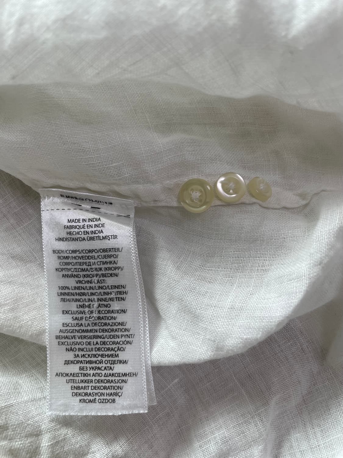 폴로 랄프로렌 린넨 셔츠 화이트 L 상품이미지4