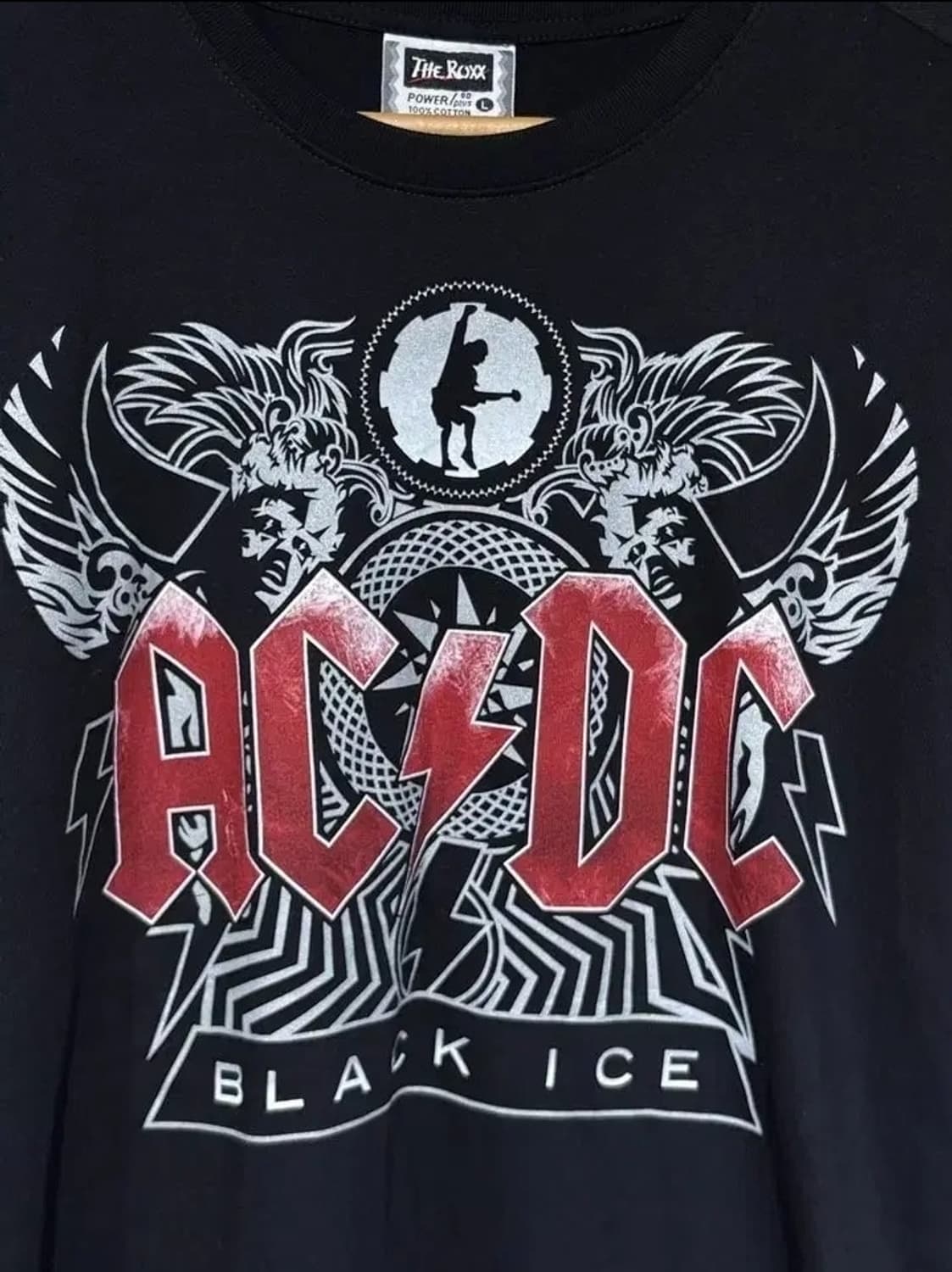 90's roxx ac/dc 블랙아이스 락티셔츠 상품이미지2