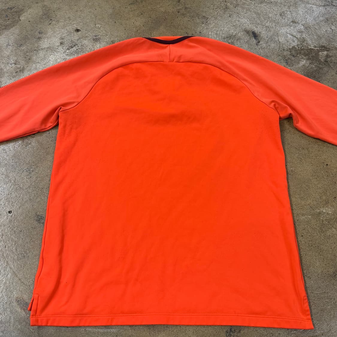 [정품/L] 나이키 FC바르셀로나 1/4 집업 져지 오렌지 b17 상품이미지4