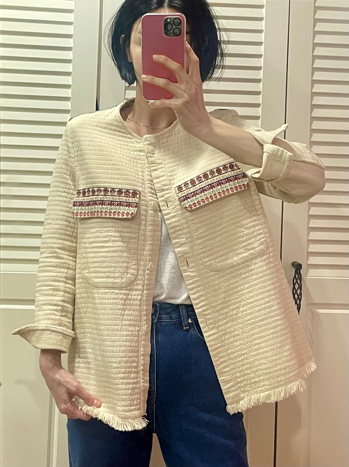 ZARA TRF/ 자라 에스닉 자수 퀼팅 자켓 L (간절기용) 상품이미지10