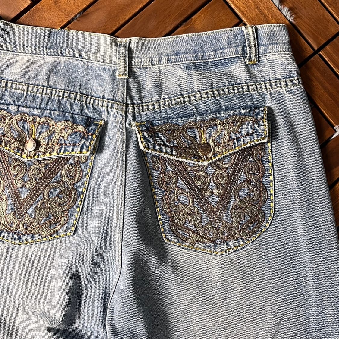 [34]빈티지 커스텀 힙합 올드스쿨 데님 팬츠 상품이미지1