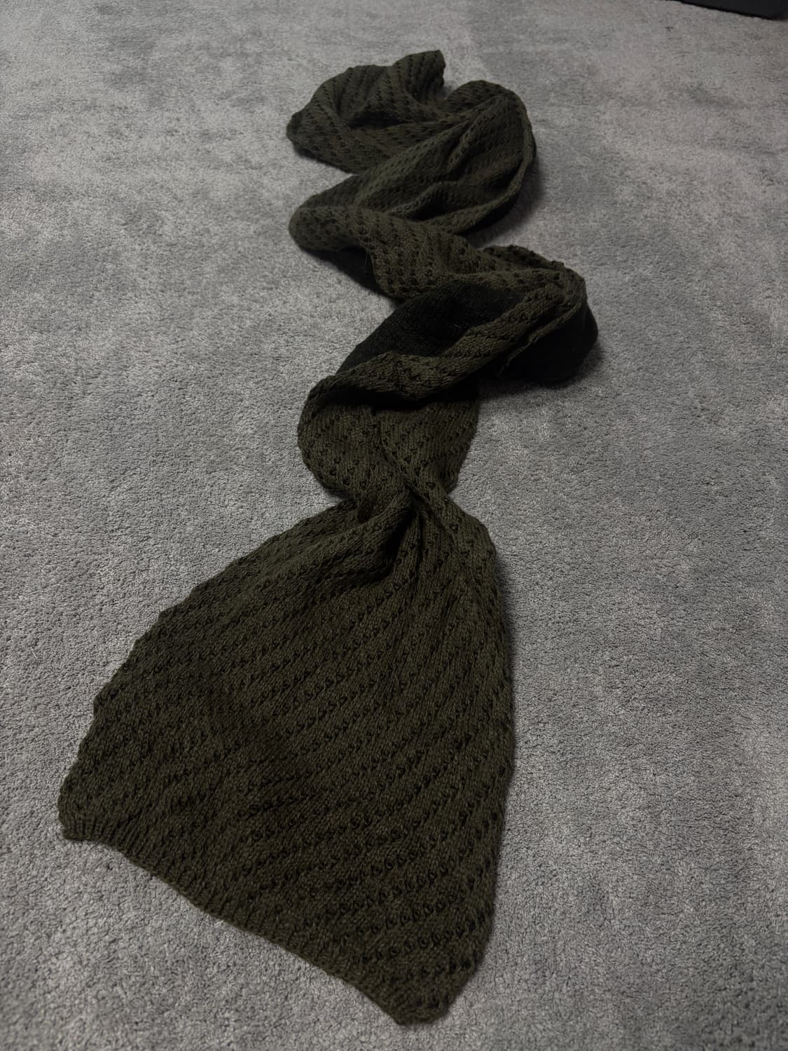 Vintage army green Fishnet muffler scarf 상품이미지1