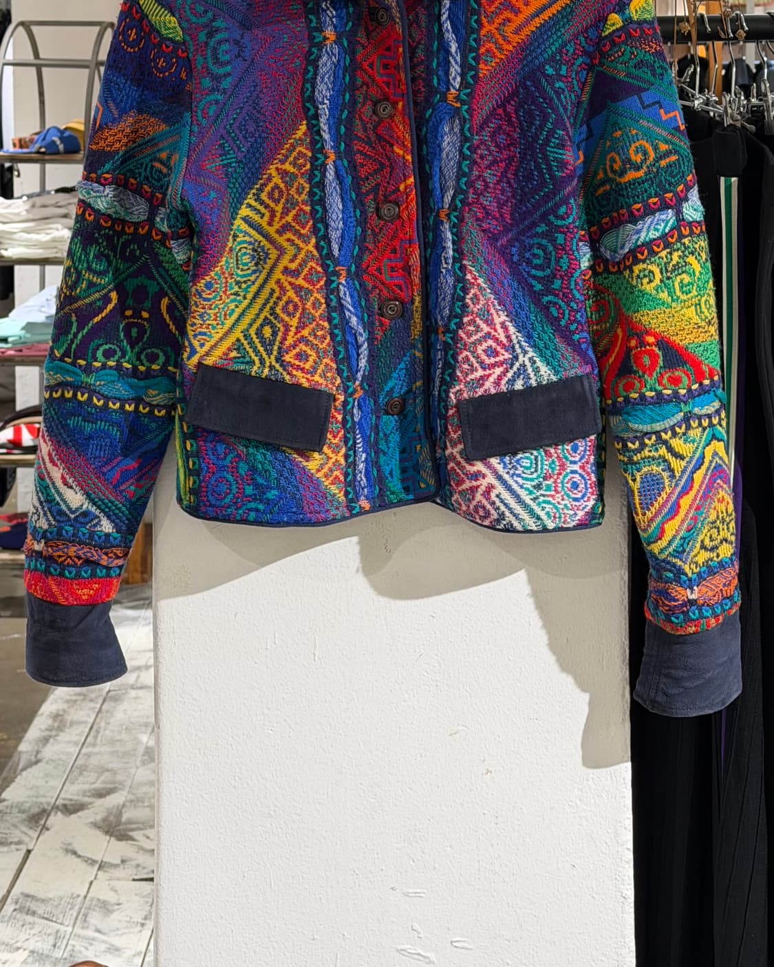 쿠지 멀티컬러 3D 니트 자켓 상품이미지5