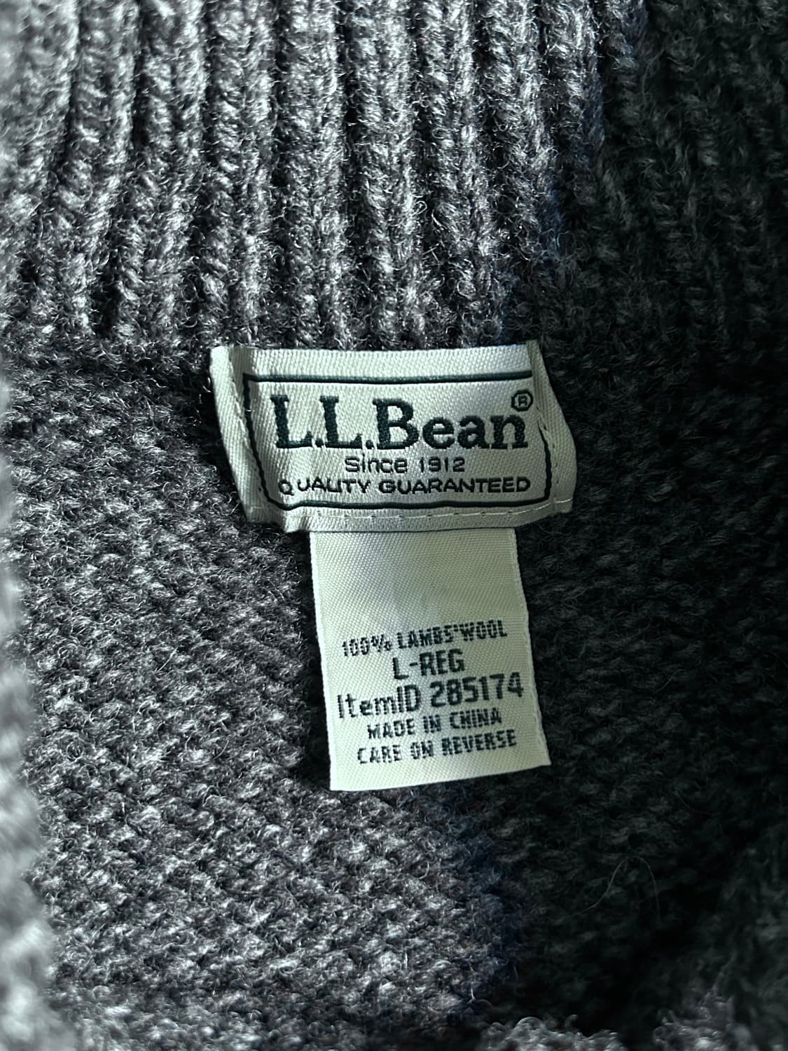 엘엘빈 2 버튼 헨리넥 램스울 스웨터 상품이미지5