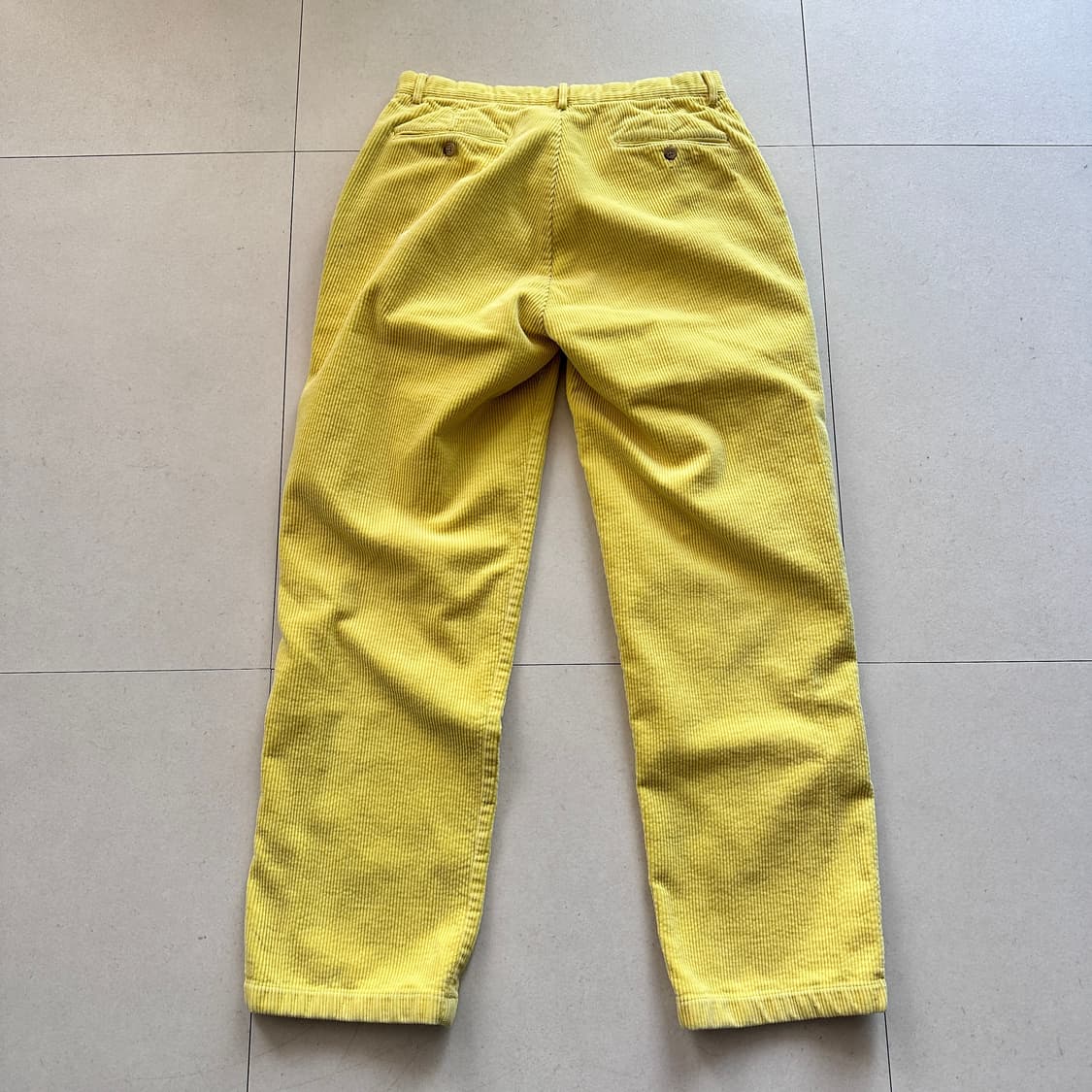 90s 폴로 헤비 코튼 코듀로이 옐로우 팬츠 32/34 상품이미지6