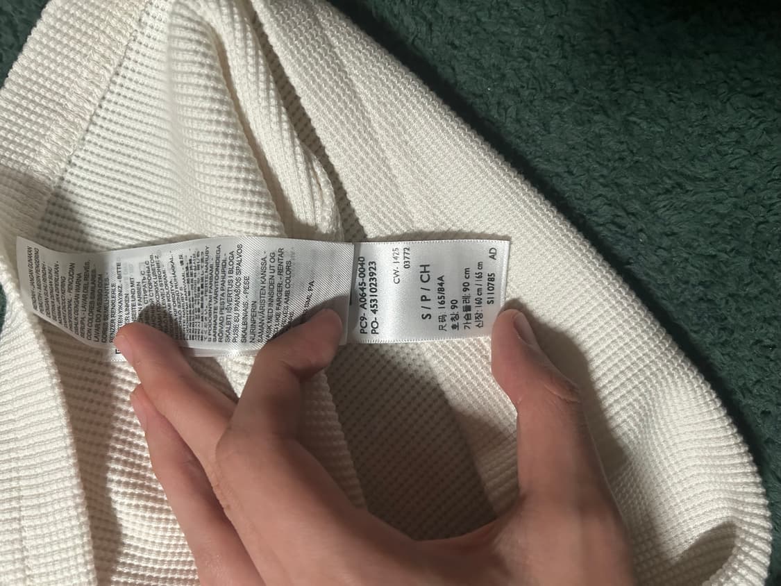 리바이스 써멀 와플 롱슬리브 새상품급(3회착용) s 사이즈 상품이미지4