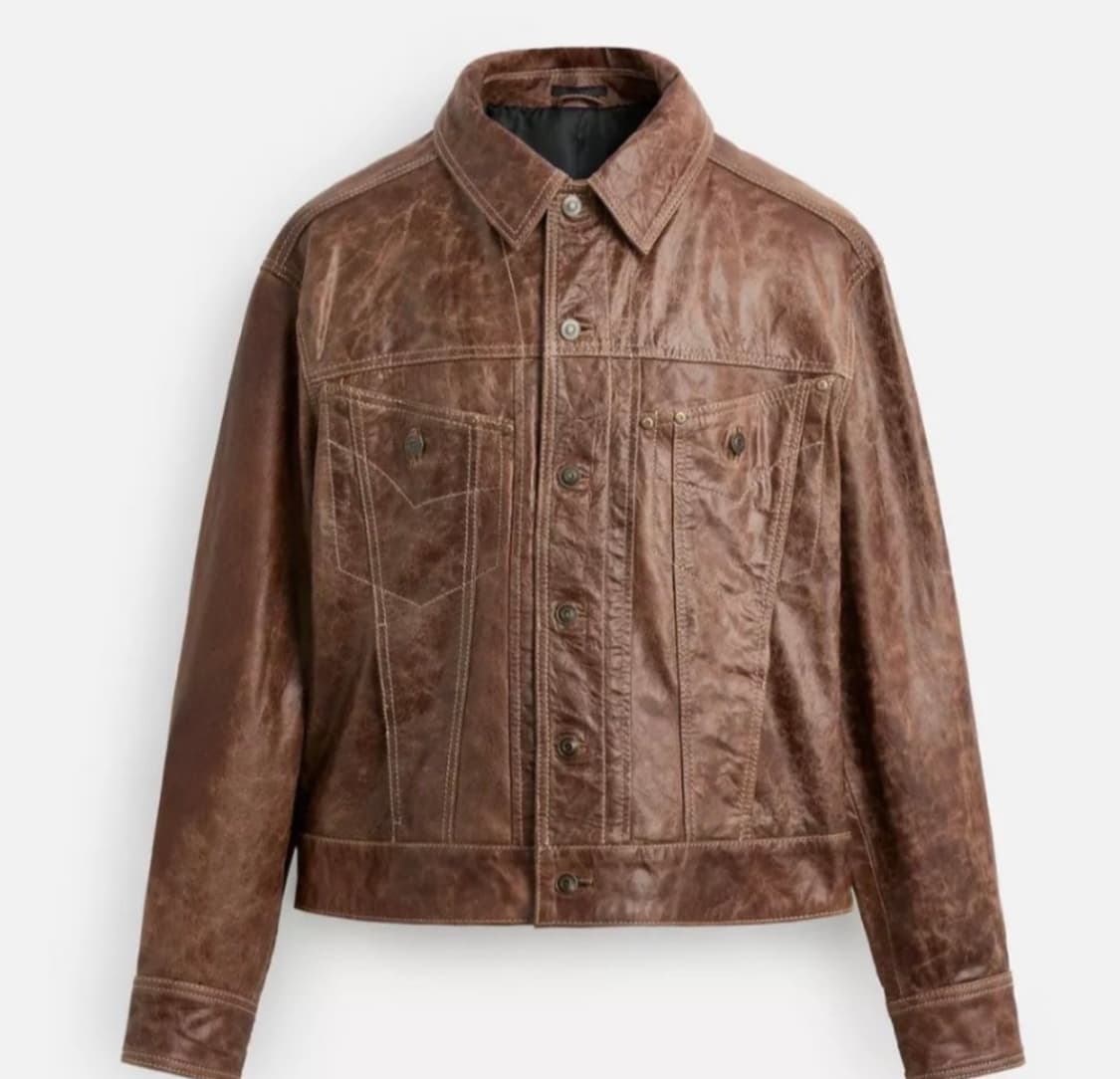 자라 워싱 레더 자켓 S 판매 상품이미지1