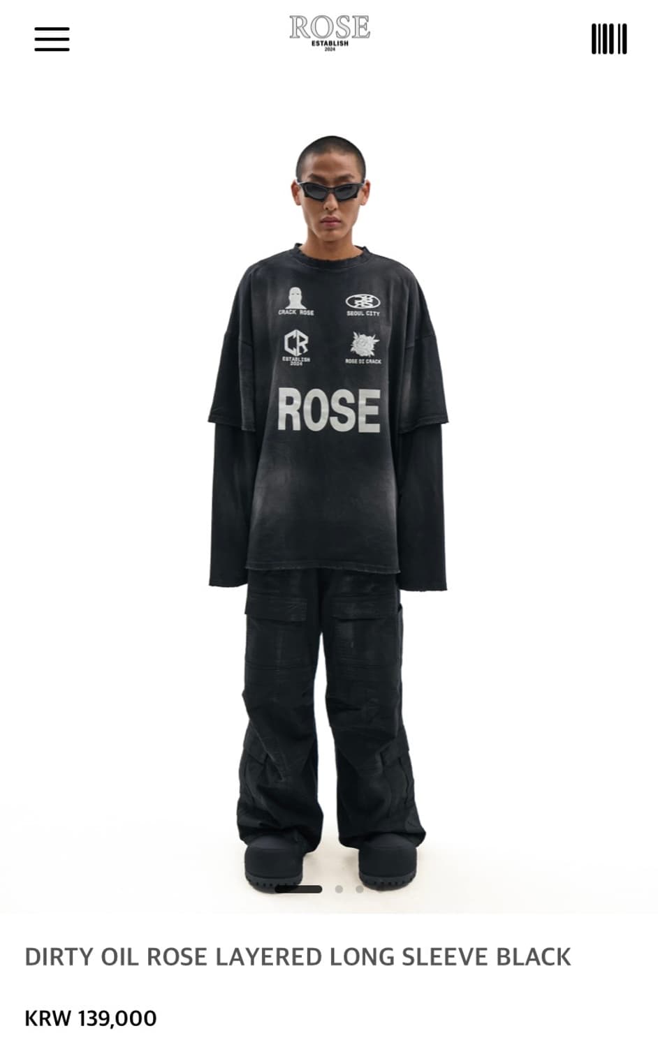 크랙로즈 롱슬리브 2 상품이미지1