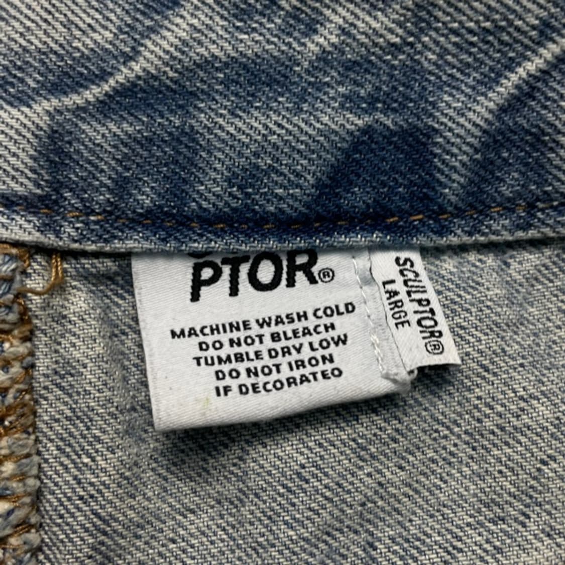 100 스컬프터 데님 카고팬츠  상품이미지3