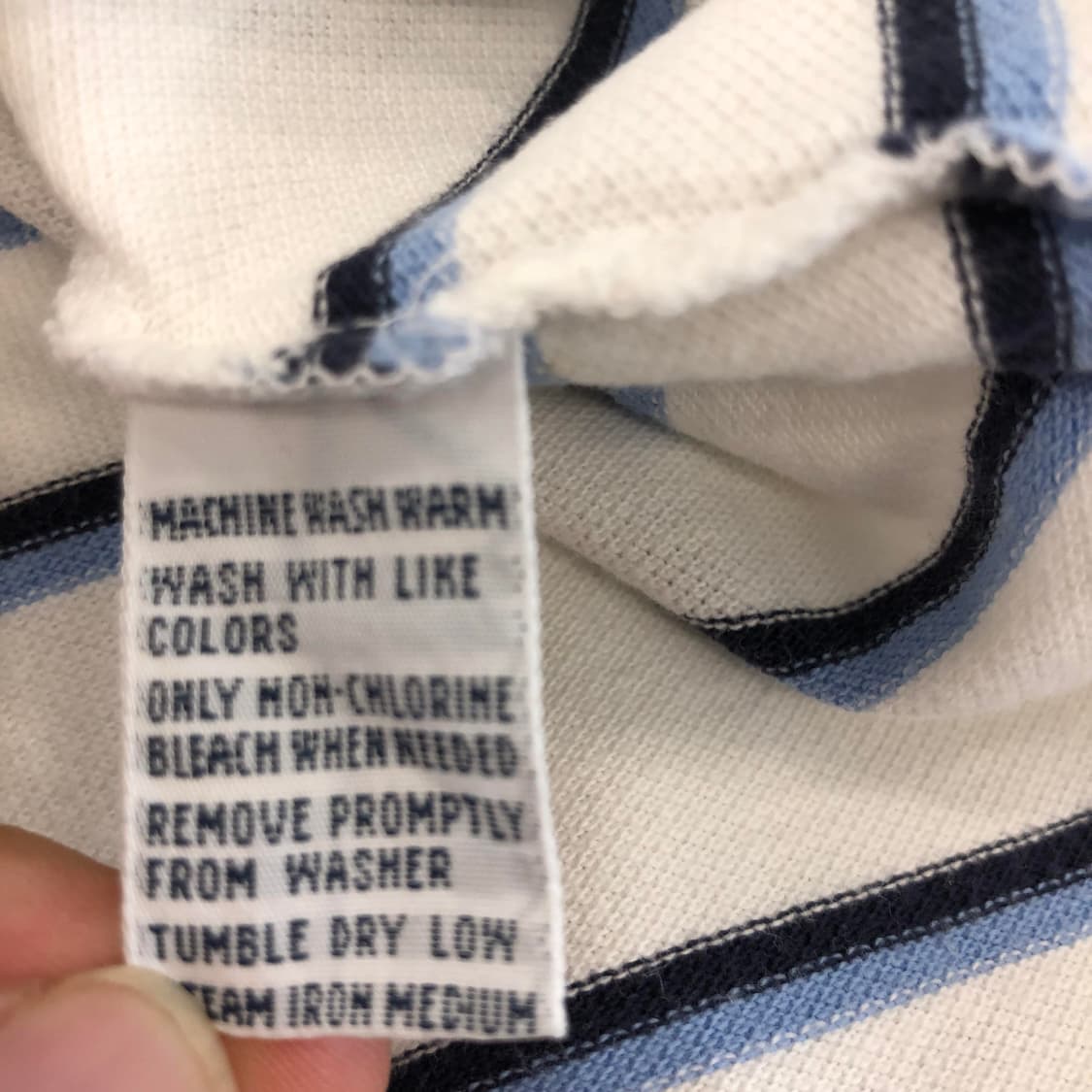 폴로 랄프로렌 스트라이프 블루 카라티 L 상품이미지6