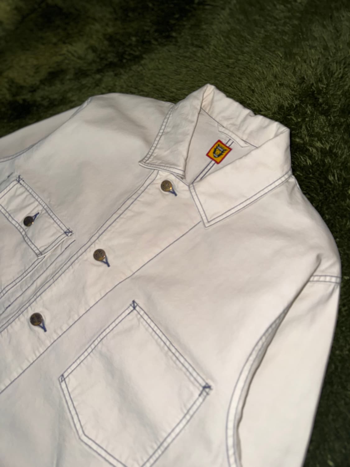 [L] 휴먼메이드 가먼트 다잉 커버올 자켓 오프화이트 상품이미지6