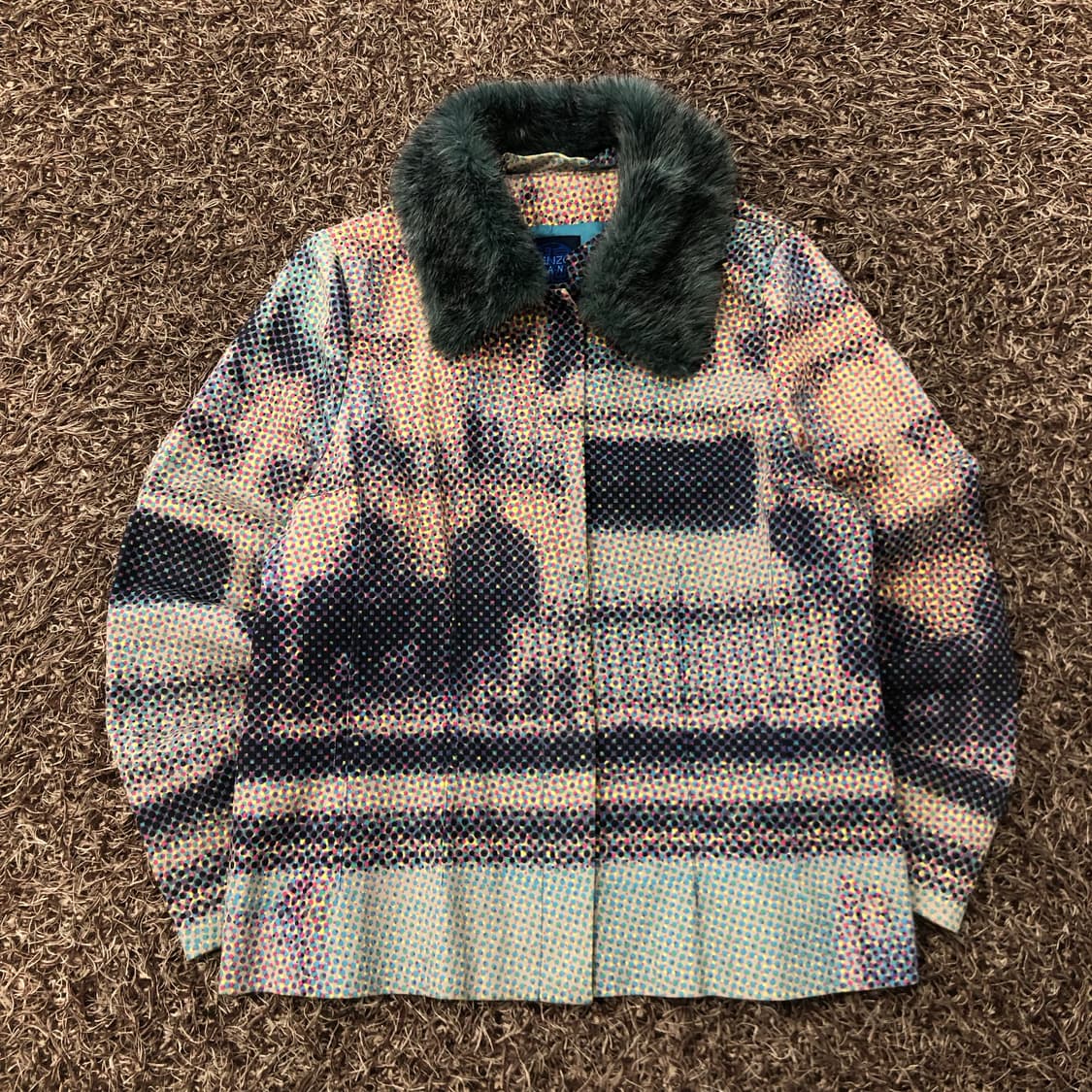 겐조 퍼 카라 멀티컬러 도트 패턴 자켓 상품이미지1