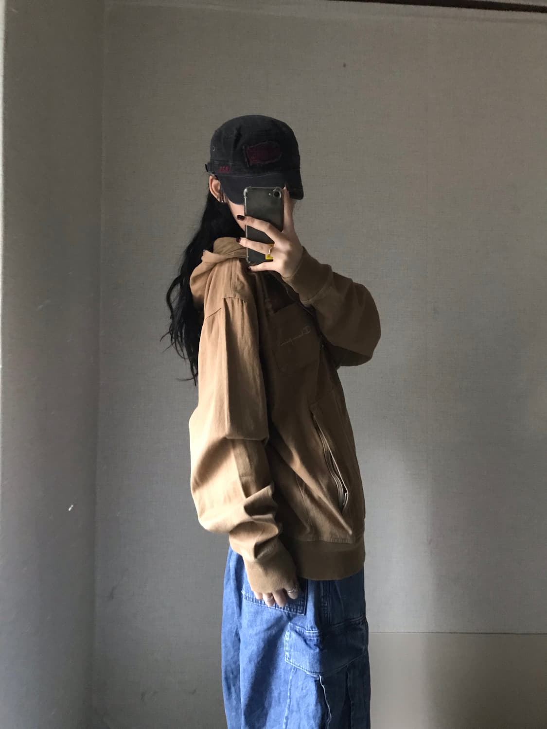 챔피언 베이지브라운 워크 후드집업 상품이미지3