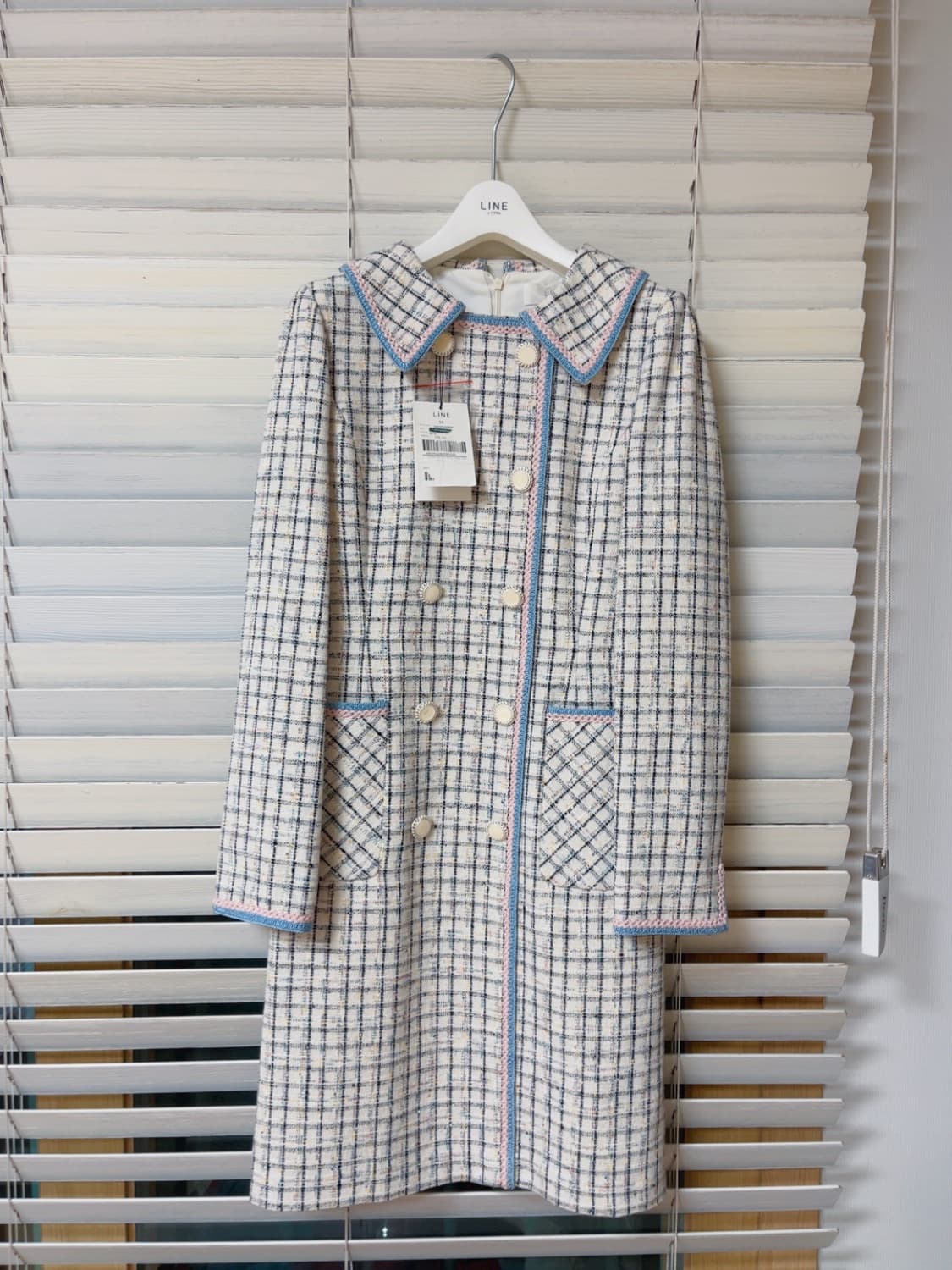 라인 트위드 원피스 (새상품) 상품이미지6