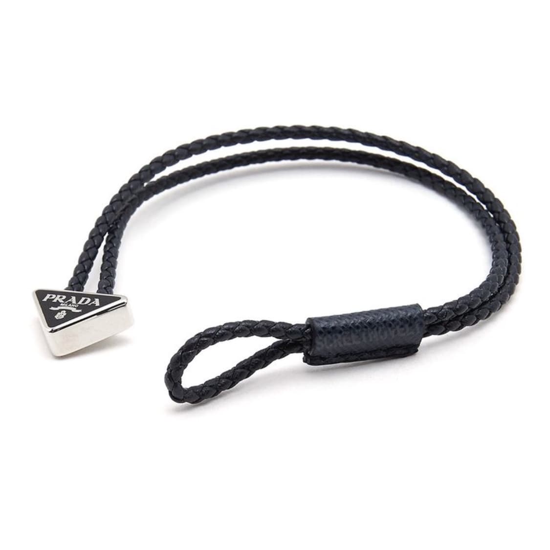 프라다 가죽 팔찌 블랙 풀박스 상품이미지2